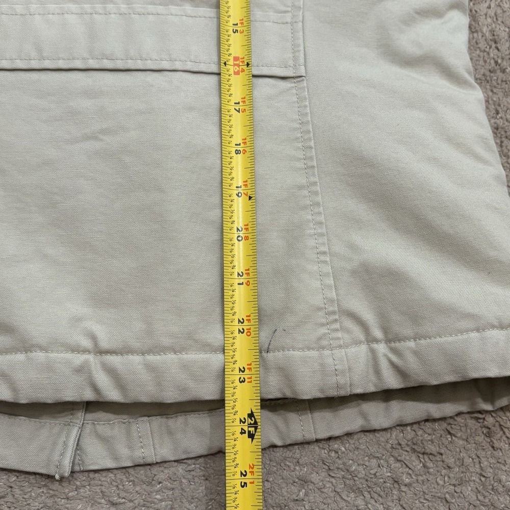 LL Bean Chore Jacket Womens Small Khaki Barn Quilt Lined Corduroy Collar Retro - Picture 9 of 10